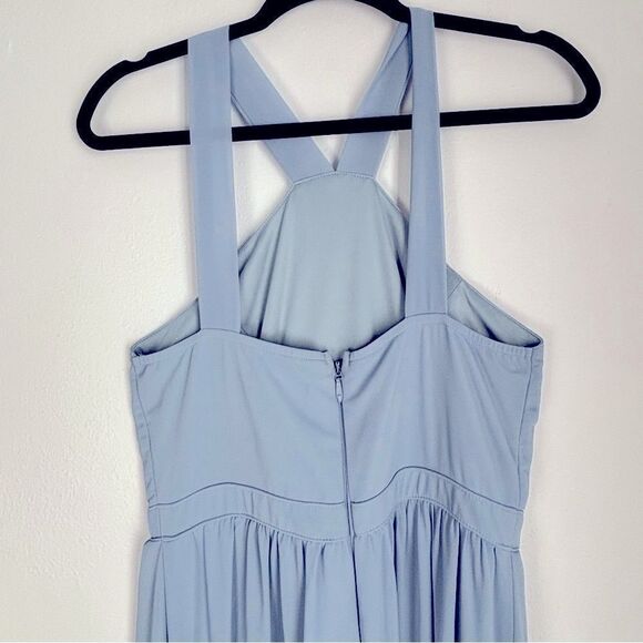 Lulus Air of Romance Halter Maxi Dress Large Light Blue Bridesmaid Romantic - Picture 10 of 13